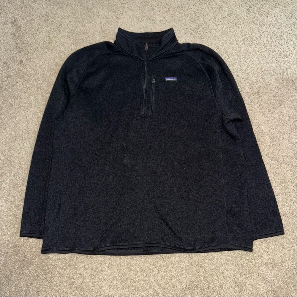 Patagonia Men's Black Zip-Up Sweater